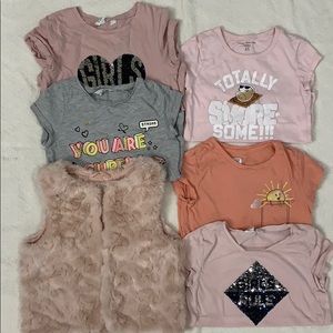 Lot Girls tops and Vest SZ 6/7